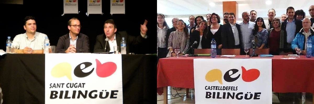 Presentación de la Asamblea por una Escuela Bilingüe en San Cugat del Vallés y en Casteldefels.