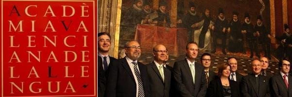 El presidente de la Generalitat Valenciana, Alberto Fabra, en una recepción con los académicos de la AVL.