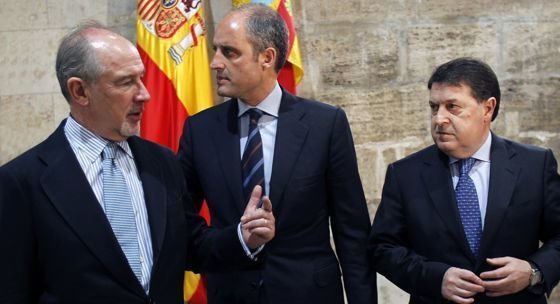 Rodrigo Rato, Francisco Camps y José Luis Olivas.