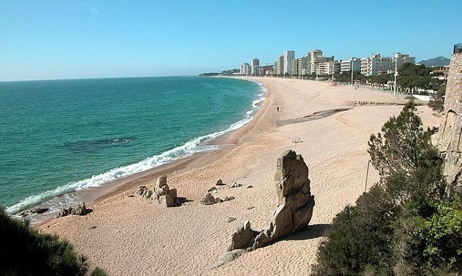 Una playa catalana.