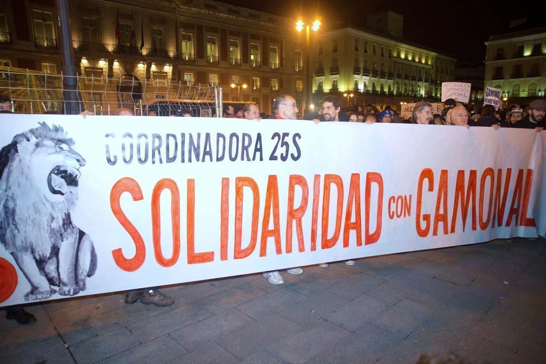 Manifestación de la Coordinadora 25-S en Madrid en apoyo de las protestas en Gamonal.