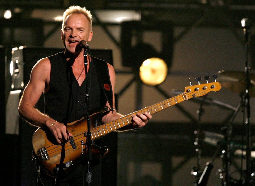 El cantante Sting en concierto