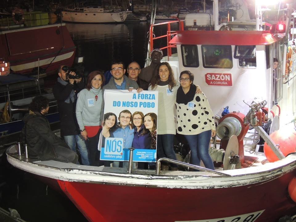 Arranque de la campaña de Nós en La Coruña (Fotografía: Nós)