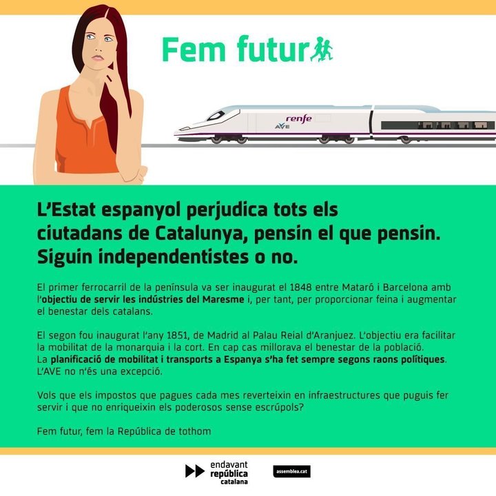Cartel de la Assemblea Nacional Catalana (ANC).