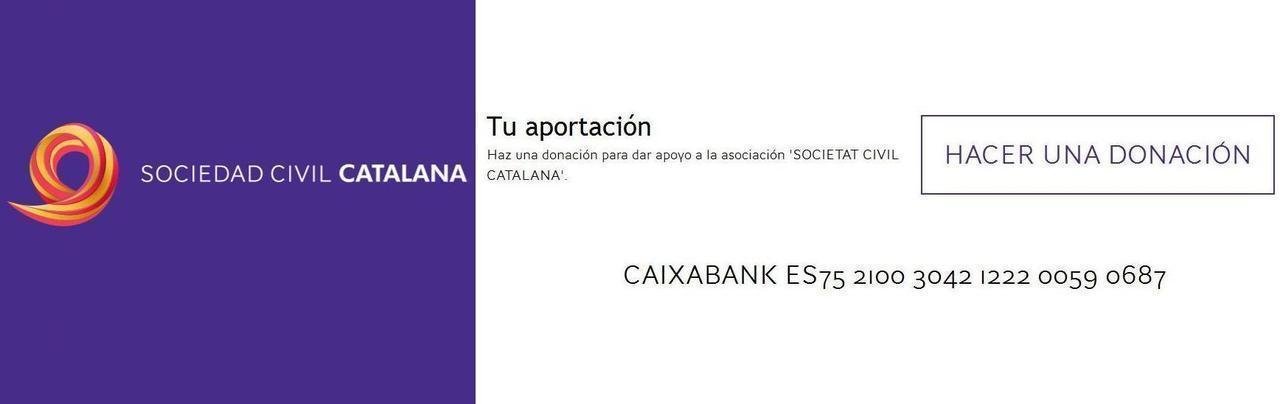 Logo de la nueva Societat Civil Catalana, que pide aportaciones económicas para desarrollar su labor.