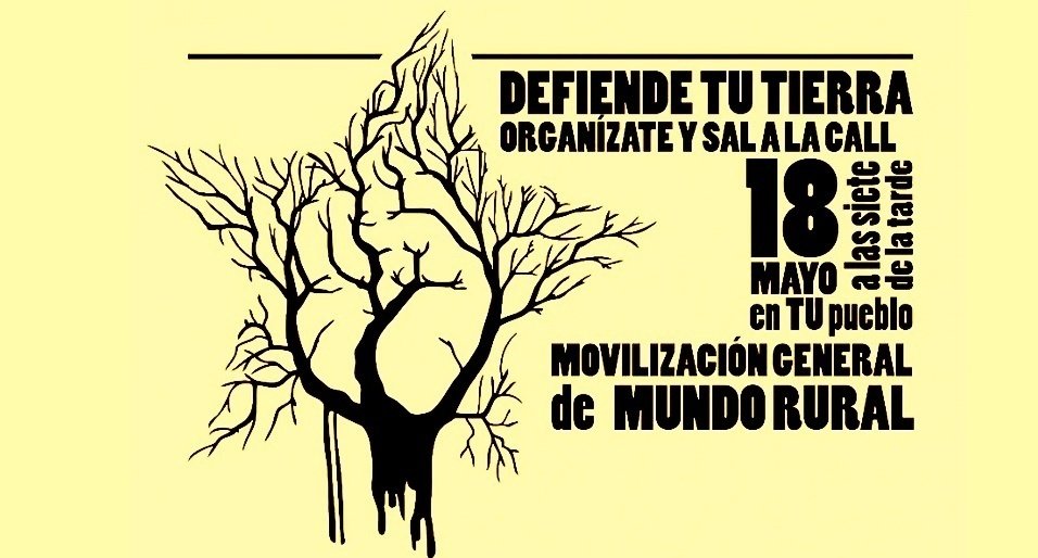 Cartel de la "Movilización del Mundo Rural" del próximo 18 de mayo.