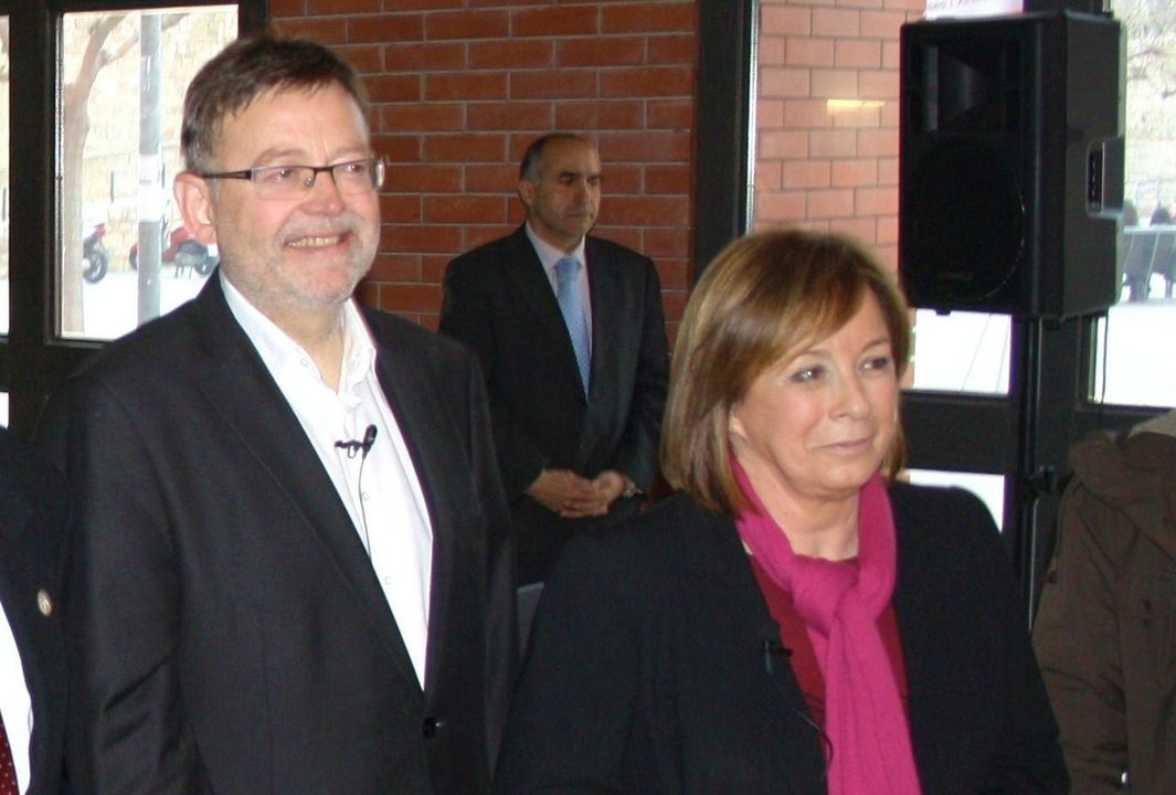 Ximo Puig (PSPV) y Marga Sanz (EU).