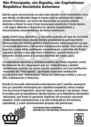 Manifiesto de la protesta por la "República Asturiana"