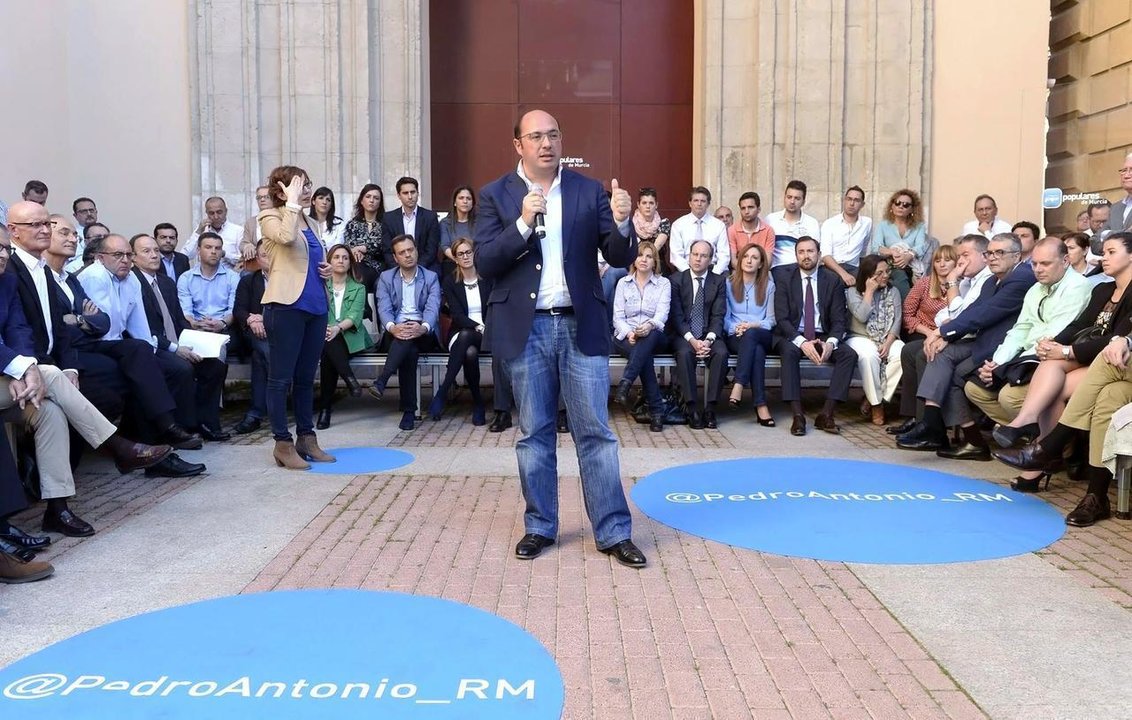 Pedro Antonio Sánchez, candidato del PP a la presidencia de la Región de Murcia.