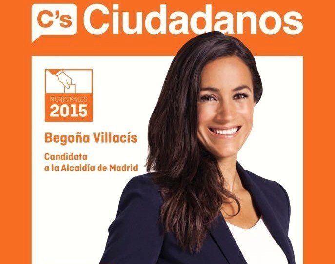 Cartel de Begoña Villacís como candidata de Ciudadanos a la alcaldía de Madrid.