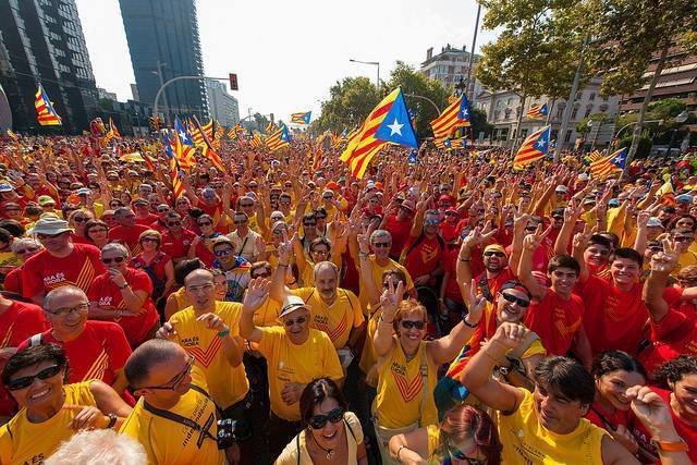 Imágenes de los actos promovidos por la Asamblea Nacional Catalana