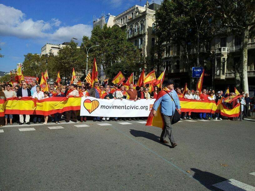 Manifestación contra la independencia en Barcelona.