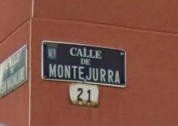 Calle Montejurra de Madrid.