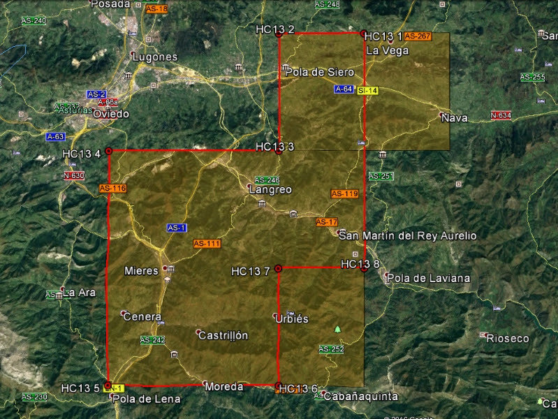 Zona de Asturias en la que se llevarán a cabo la búsqueda de hidrocarburos.