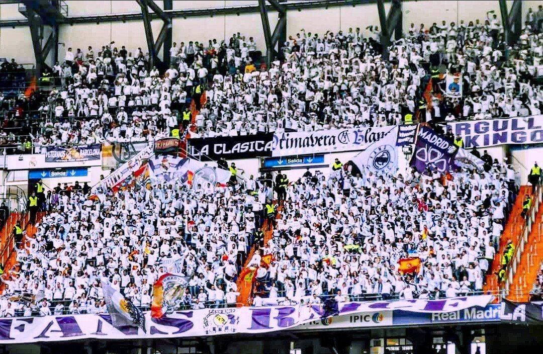 Grada Fans del Estadio Santiago Bernabéu.
