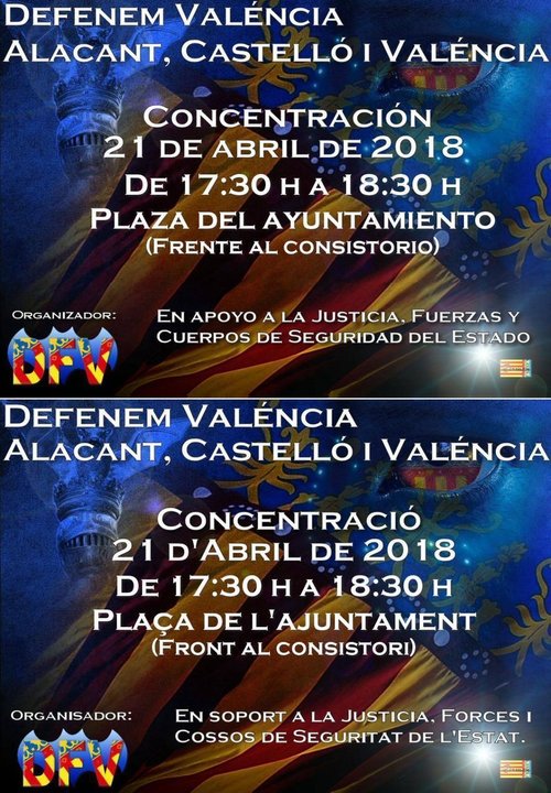 Concentración Valencia Estado de Derecho Cataluña