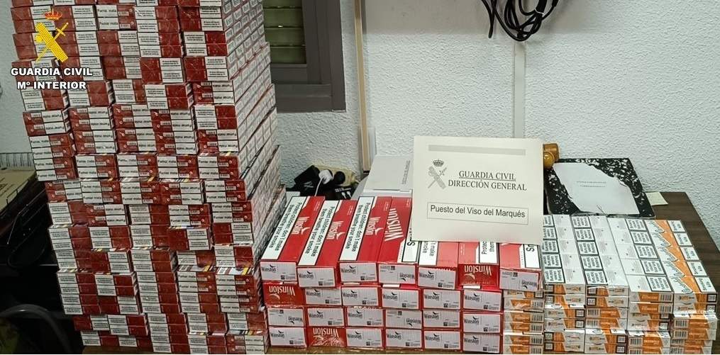 Tabaco de contrabando incautado por la Guardia Civil.