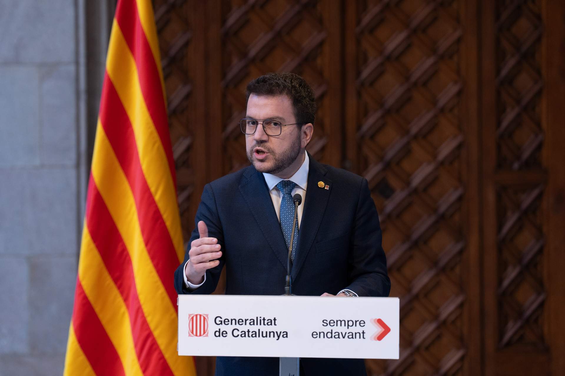 El presidente de la Generalitat de Cataluña, Pere Aragonès.